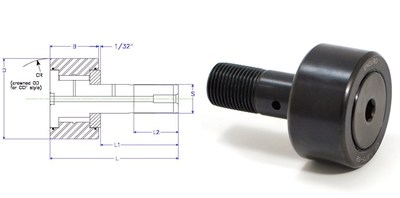 McGill CCF11/16SB crowned cam follower bearing sealed w/ Nut Enduro brand  .687''