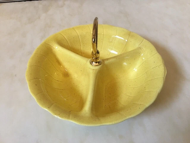 American Art Pottery, Nut/Candy Dish, Yellow, Lane & Co. Van Nuys, CA, 1960 - Image 3 of 4