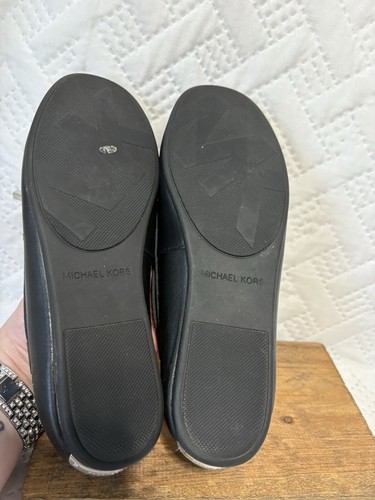 Michael Kors Daisy Driving Moccasin Black Leather Flats Loafers Women’s Size 6M - Picture 12 of 14