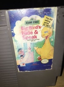 Sesame Street: Big Bird's Hide & Speak (Nintendo NES, 1990)Tested & Working Game