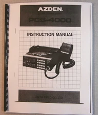 AZDEN PCS-4000 Instruction Manual - comb bound and protective covers!
