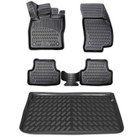 Elmasline 3D Gummimatten& Kofferraumwanne Set FüR VW Polo Ab 2017 FußMatten Rand