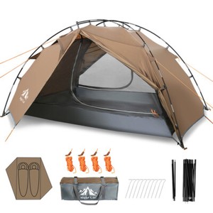 Camping Tent 2 Person Family Tent Double Layer Outdoor Tent Waterproof Windproof