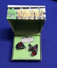 Beetlejuice Beetlejuice & Ex Wife Wedding Ring Set Adjustable NEW