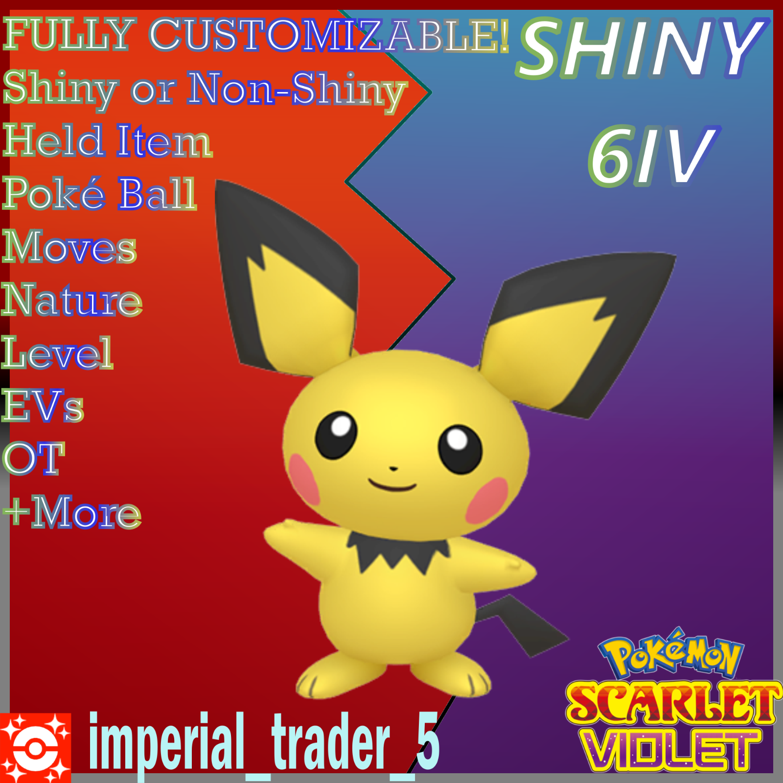 My version of Shiny Pichu and Shiny Pikachu by ericgl1996 on