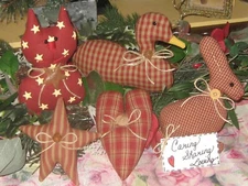 Primitive Gathering Cat Rabbit Duck Heart Star Bowl Fillers Valentine Gift