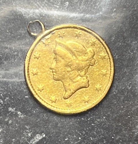 1851  1 DOLLAR GOLD COIN F DETAILS