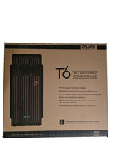 Zalman T6 ATX Mid Tower Computer PC Case, Built in Cooling, Black 2