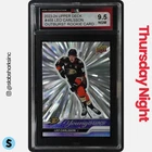 2023 UPPER DECK #468 LEO CARLSSON YOUNG GUNS SILVER OUTBURST RC ROOKIE KSA 9.5
