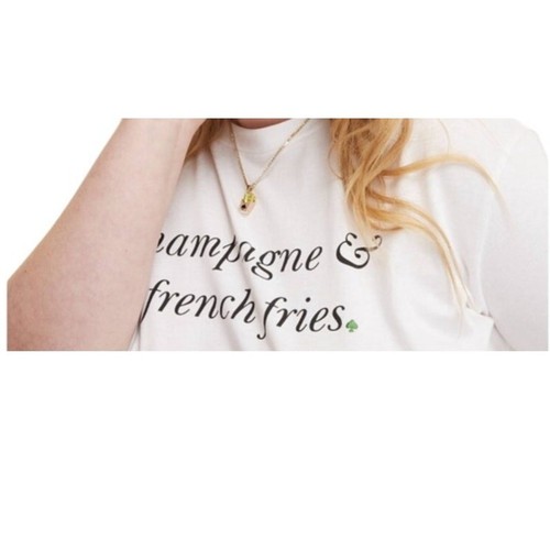 Kate Spade New York x Target French Fry Charm Gold Faux Stone Chain Necklace - Picture 5 of 5
