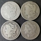 1884, 1890 O, 1896, and 1902 $1 Morgan Silver Dollars — photo 1