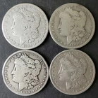 1884, 1890 O, 1896, and 1902 $1 Morgan Silver Dollars