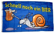 Fahne / Flagge Schnell noch ein Bier 90 x 150 cm