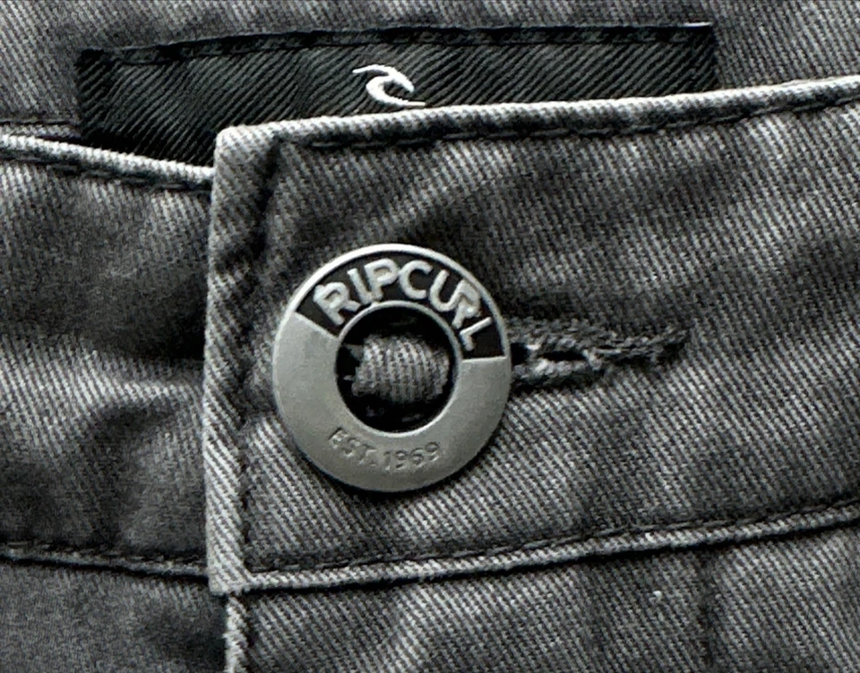 Rip Curl Shorts Mens 30 Gray Chino Twill Casual Custom Fit - Image 3 of 4