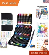 Markers for Adult Coloring Books No Bleeding, 60 Colors Coloring Markers with...