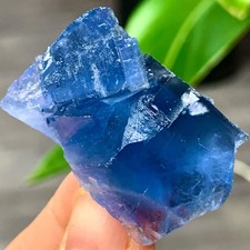25G Rare Blue Green Purple cubic fluorite mineral crystal sample/Zhejiang