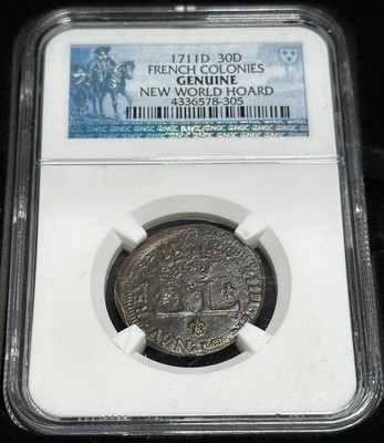 18th Century Musketeer 1711 D Coin From The New World Hoard in Box