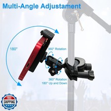 Mic Stand Phone Holder Mount Adjustable Phone Holder for Mic Microphone Music...