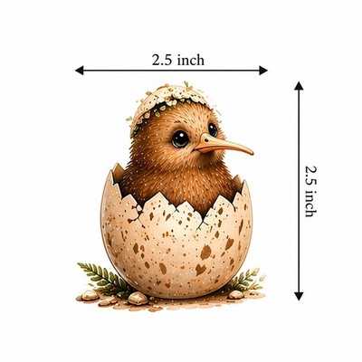 Niedliche Kiwi Vogel UV DTF Aufkleber 12 Stck. Wasserdicht Viral Geschenk Aufkleber Set Ei Schlüpfen