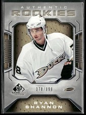 2006-07 SP Game Used Ryan Shannon RC /999 #102 Anaheim Ducks