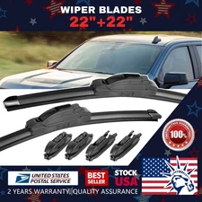 OEM Replace Soft Rubber Wiper Blades 22''+22'' For GMC Sierra 2500 3500 Series