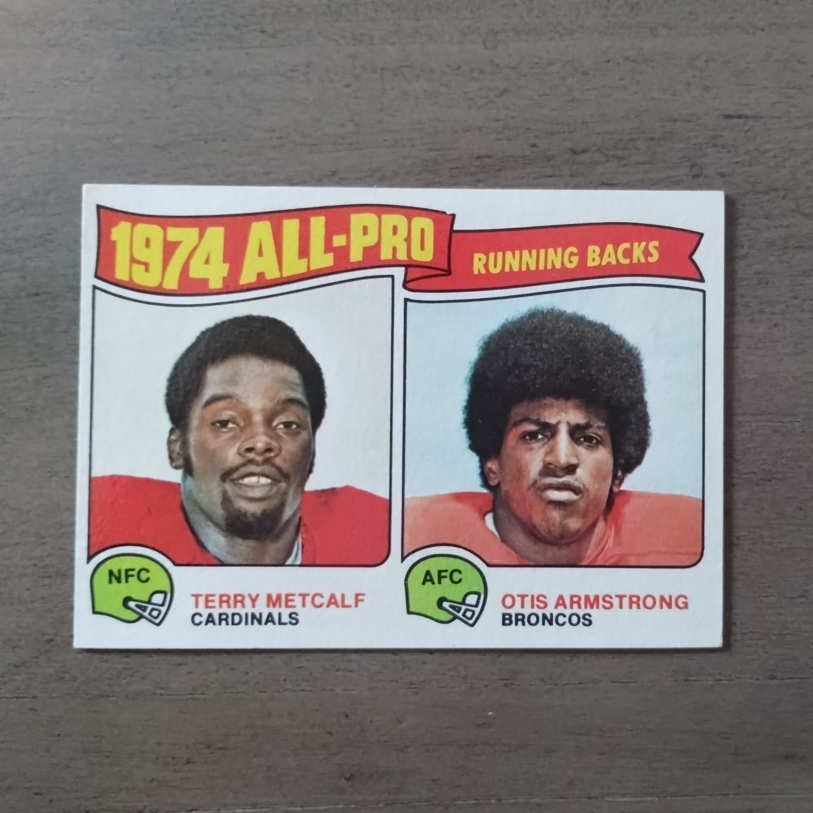 Terry Metcalf Otis Armstrong 1975 Topps #210 All-Pro Running Backs NICE!