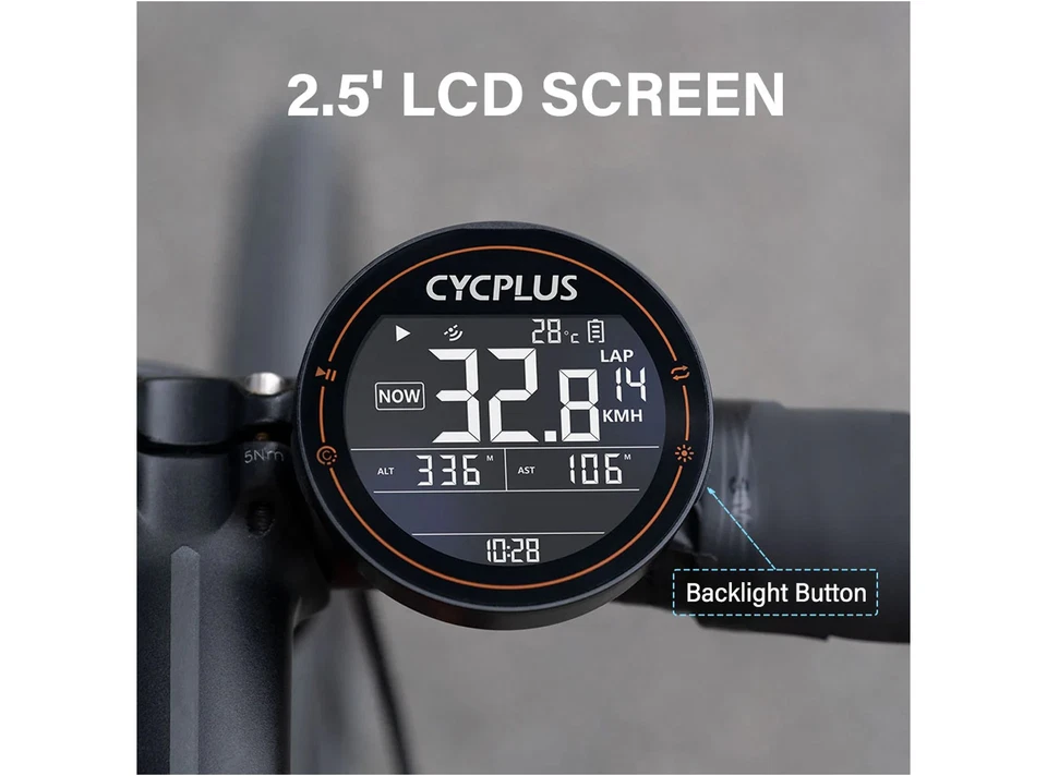 Wireless Bike Computer 2.9″ LCD IPX6 Sensori ANT+ Bluetooth 5,0 Portatile Bici - Immagine 2 di 4