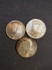 1964 JFK Kennedy 50 Cents Half Dollars 90% Silver US Coins Circulated Lot of 3