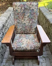 Morris Oak Reclining Rocking Chair