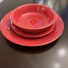Fiestaware Red 3 Piece  Place Setting