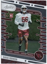 2024 Panini Absolute Darius Robinson Rookie Card RC #127 Cardinals. rookie card picture