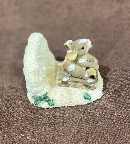 Pre Owned Fritz & Floyd Charming Tails “Dashing Through Thr Snow” Figurine - Picture 1 of 5