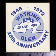 Watkins Glen Grand Prix 1948-1972 - Original Vintage 1970s Racing Decalsticker