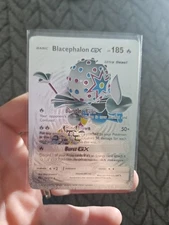 Pokemon Silver Foil Fan Art Blacephalon GX Textured Collector Card