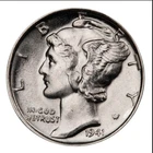 1941 Mercury Dime- Choice Gem Brilliant Uncirculated++++ Luster #7109