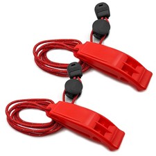 FJCTER Emergency Whistles Survival 2PCs Super Loud Double Tube Safety Whistle...