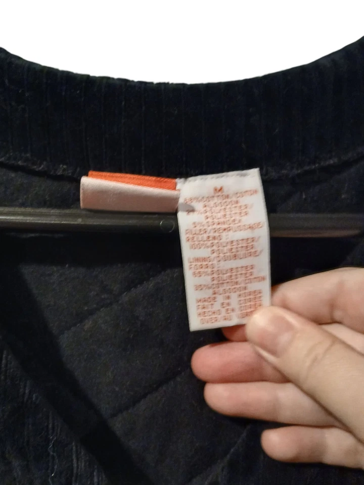 Chaleco De Colección Liz & Co Pana Negro Mujer Medio Twee Academia Oscuro Foto 4 de 4