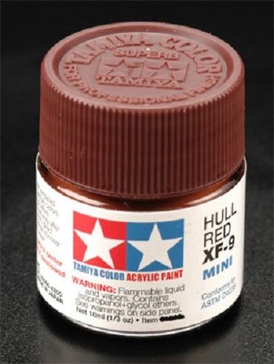 Tamiya Acrylic XF-9 Hull Red Paint Jar 81709