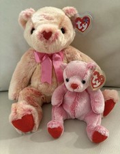 Vintage TY Valentines Day Beanie Buddy  Beanie Baby Romance the Bear Plush MWMT
