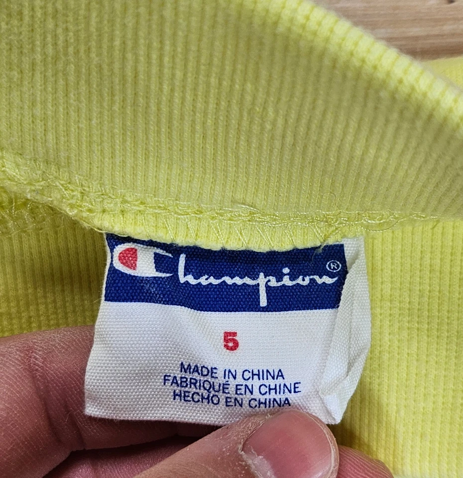 Pantalones Cortos Champion Niños Preescolar Verde Amarillo Blanco Logo Talla 5 Estampado Completo Foto 2 de 4