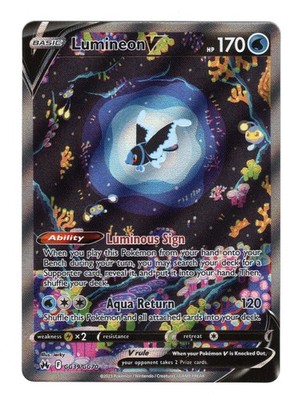 Pokemon Lumineon V GG39/GG70 Holo Crown Zenith Galarian Gallery Pokemon NM