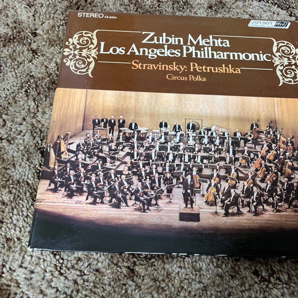 STRAVINSKY- PETRUSHKA  CIRCUS POLKA - ZUBIN MEHTA -L.A. PHIL. LP IMPORT VINYL - Image 2 of 4