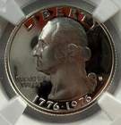 1976 S Silver Proof Washington Quarter NGC PF66 Cameo Exact Coin Imaged