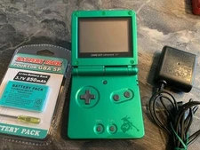 Game Boy Advance SP Rayquaza Edition, Replaced Shell, Genuine Backlight Used