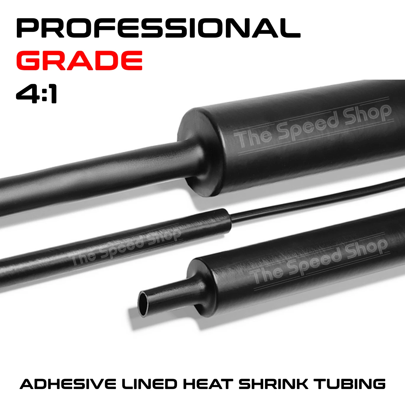 Black 4:1 Dual Wall Adhesive Heat Shrink Tubing