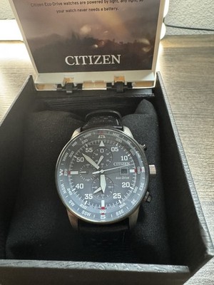 CITIZEN CA0696-06H Men's Watch, Black Leather Band New W/Box-no