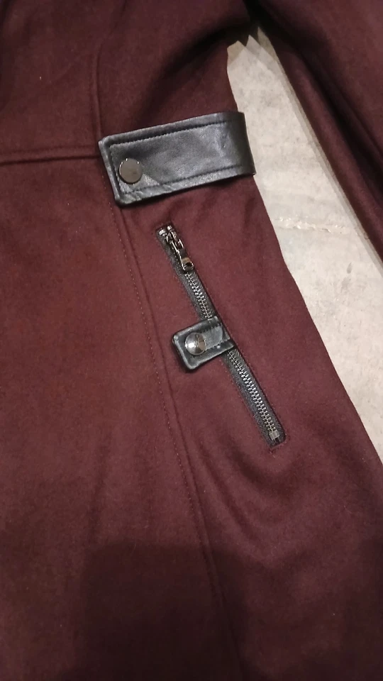 Worthington Womens XL Maroon Pea Coat New With Tags - Image 3 of 4