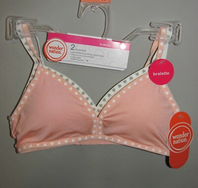 Girls 2 PACK Convertible Smooth Bralettes (Size 30) BRAND NEW W TAGS