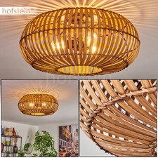 Wohn Schlaf Zimmer Beleuchtung 3-flammig Decken Lampen Leuchte Boho Style Bambus