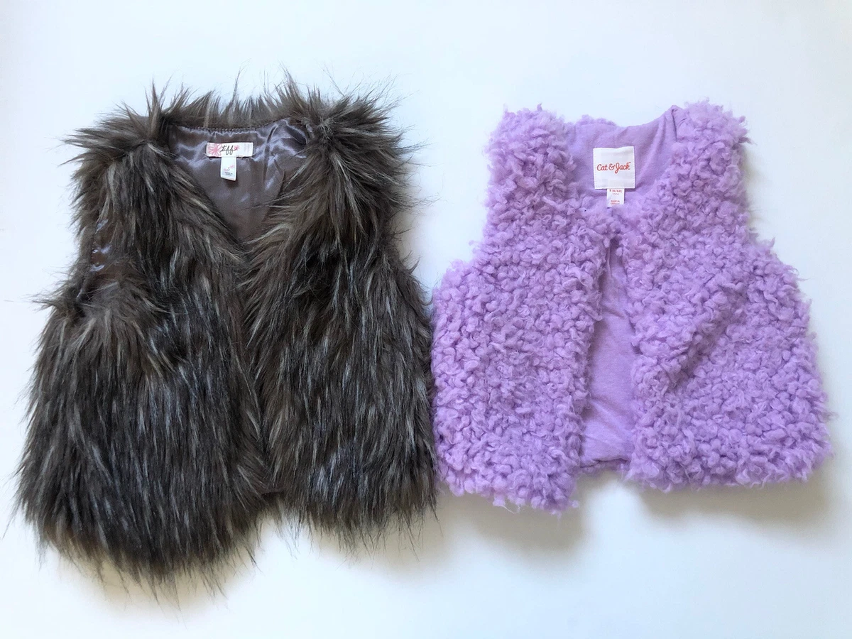 Cat and jack fur clearance vest